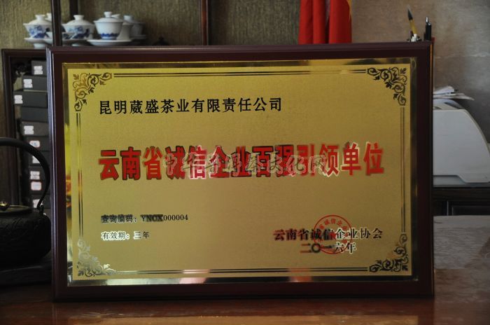 云南省誠信企業百強引領單位